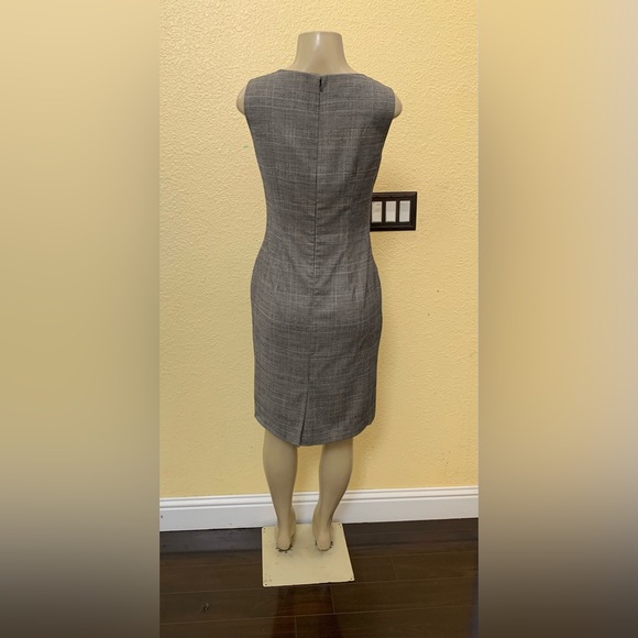 Hobbs London Size US 6 Windowpane Plaid Sleeveless Sheath Dress - Picture 5 of 12